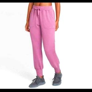 New Joy Lab Women's Joggers Sweatpants Small Mid-Rise Cozy Soft W/ Pockets Pink